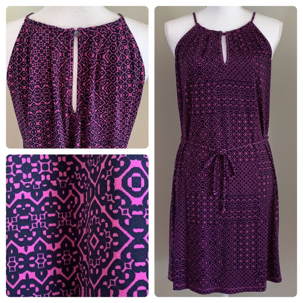🆕 BANANA REPUBLIC Geometric Keyhole Halter Dress